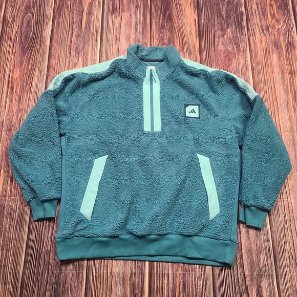 Adidas Jacket Mens XL AdiCross Padded Fleece Artic Fusion Blue IB1972 Golf ADX - Picture 2 of 16